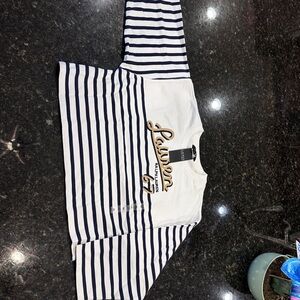 Ralph Lauren Navy and White Striped Sweatshirt